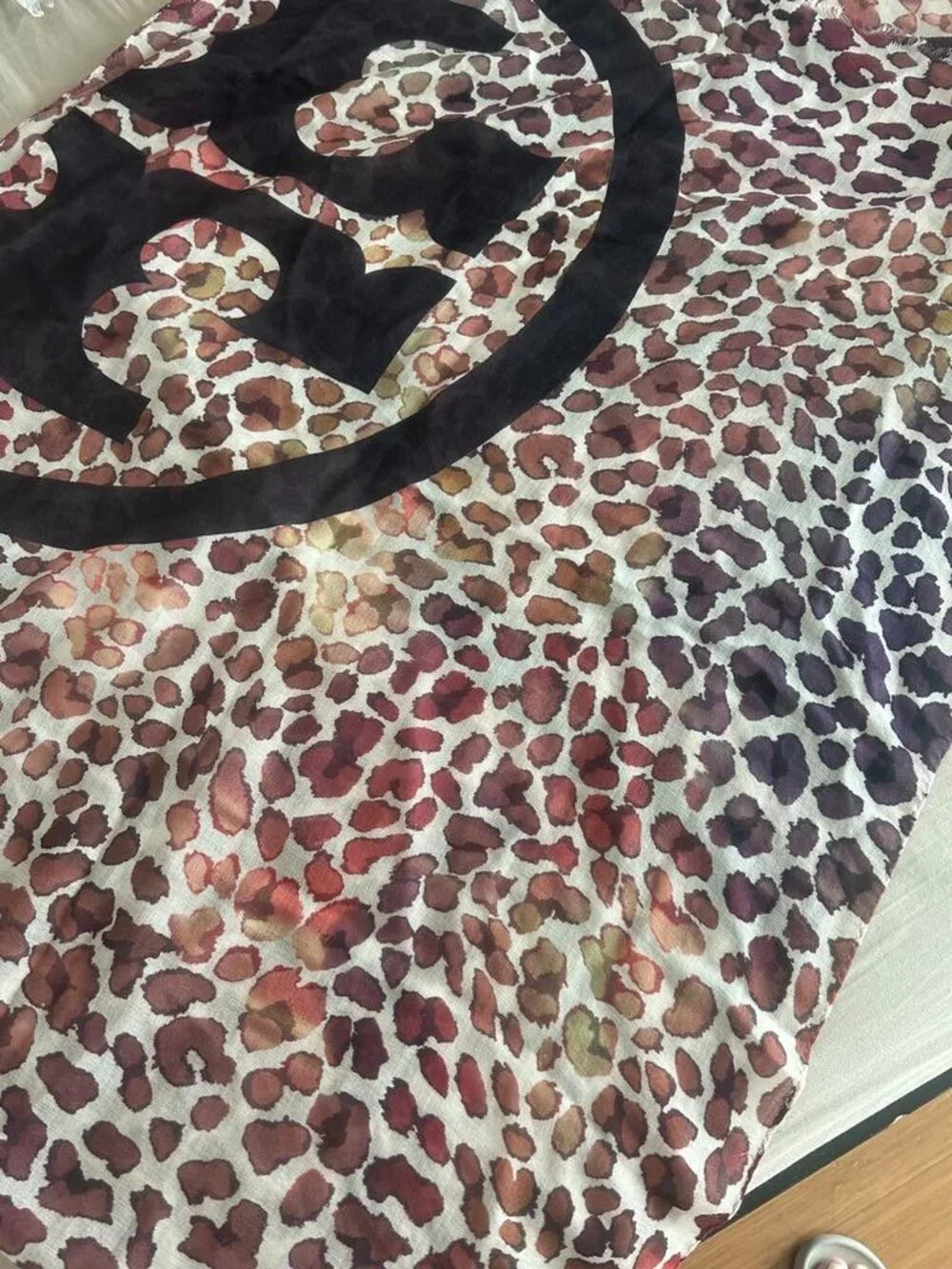 Tory Burch Leopard Print Authentic Scarf